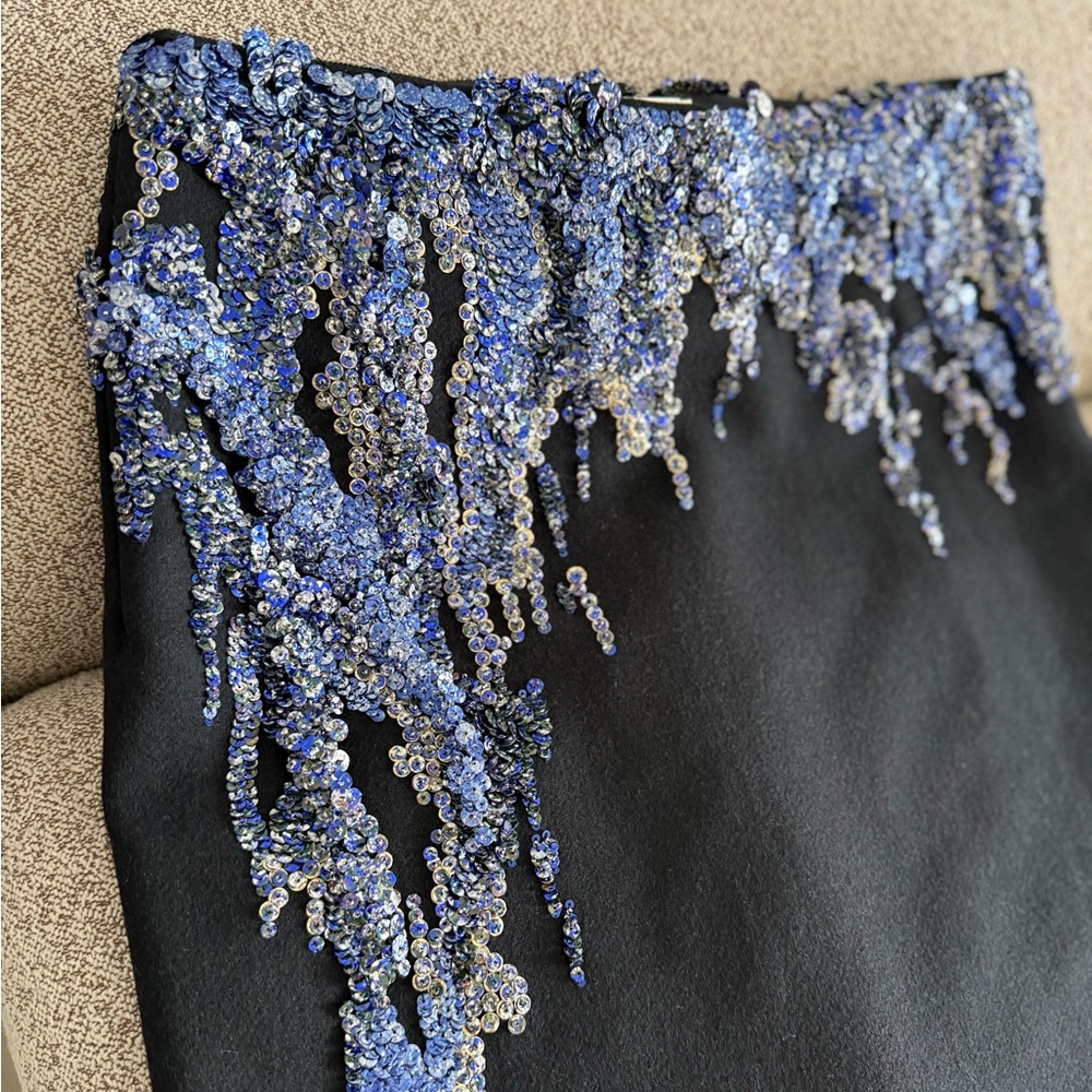 NWT DRIES VAN NOTEN Sequined wool-blend midi skirt $2,135 - Picture 6 of 10